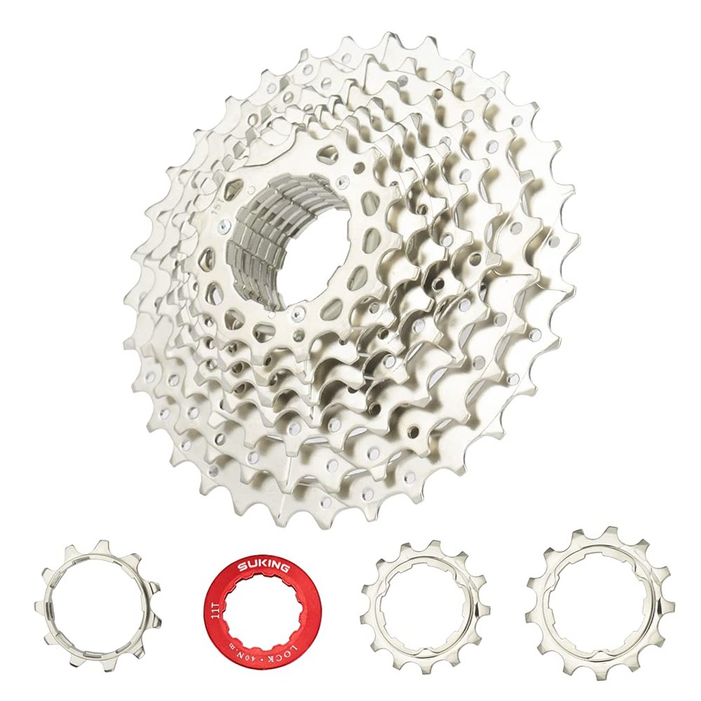 CYSKY 10 Speed Cassette 11-32T Road Bike Cassette Sprocket Compatible with Shimano/Sram/Sunrace HG System Fit for Mountain Bike, Road Bicycle, MTB