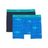 Calvin Klein Kids Boys' Modern Cotton Boxer Brief Underwear 2-Pack, Black Iris Dyenasty/Blue Monogram Logo, X-Large view 1