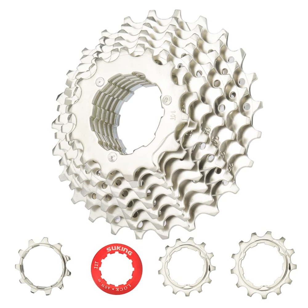 CYSKY 10 Speed Cassette 11-25T Road Bike Cassette Sprocket Compatible with Shimano/Sram/Sunrace HG System Fit for Mountain Bike, Road Bicycle, MTB