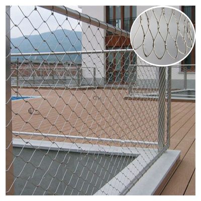 GZHENH Rope Net Decorative Fishing Nets, Wall Decoration Net Stainless Steel Rope Net Durable Bearing High Altitude Fall Protection Balcony Protection Net (Color : Silver, Size : 1x7m)