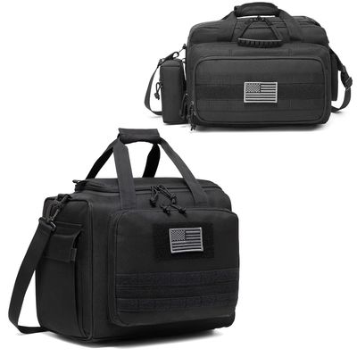 DBTAC Range Bag Large for 4+ Pistol (Black) + Range Bag Medium for 2~4 Pistol (Black), Lockable Zipper, Durable Material, Compact Design