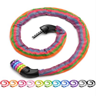 Sportneer Bike Lock: 5 Digit Combination High Security Anti Theft Bike Chain Lock - 3.2/3.6/4ft Heavy Duty Resettable Keyless Bicycle Lock for Bike, Motorcycle, Scooter, Door & Gate - 6mm Thick