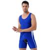 Yihuimin Men's One Piece Sleeveless U Neck Tank Backless Bodysuit Jumpsuit Wrestling Singlet Blue Medium view 3