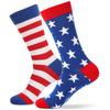 xywlwoer American Flag Socks for Men Women, 4th of July Middle Socks Stars and Stripes Patriotic USA Freedom Day Gifts view 2