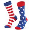 xywlwoer American Flag Socks for Men Women, 4th of July Middle Socks Stars and Stripes Patriotic USA Freedom Day Gifts view 3