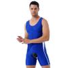 Yihuimin Men's One Piece Sleeveless U Neck Tank Backless Bodysuit Jumpsuit Wrestling Singlet Blue XX-Large view 3