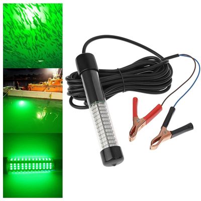 Linkstyle 12V Submersible Fishing Light, 2000LM Underwater Green Fish Attractants Lamp with 5M Cord for Boat Night Fishing