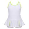 Loodgao Kids Girls Pleated Tennis Golf Dress Workout Outfits Solid Color Sleeveless Sports Dress with Shorts White 14 Years view 1