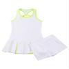 Loodgao Kids Girls Pleated Tennis Golf Dress Workout Outfits Solid Color Sleeveless Sports Dress with Shorts White 12 Years view 4