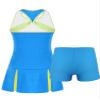 Loodgao Kids Girls Pleated Tennis Golf Dress Workout Outfits Solid Color Sleeveless Sports Dress with Shorts Blue 12 Years view 2