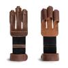 Hide & Drink, Three-Finger Archery Glove Handmade from Full Grain Leather (Bourbon Brown) view 2