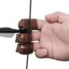 Hide & Drink, Three-Finger Archery Glove Handmade from Full Grain Leather (Bourbon Brown) view 3