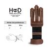 Hide & Drink, Three-Finger Archery Glove Handmade from Full Grain Leather (Bourbon Brown) view 4