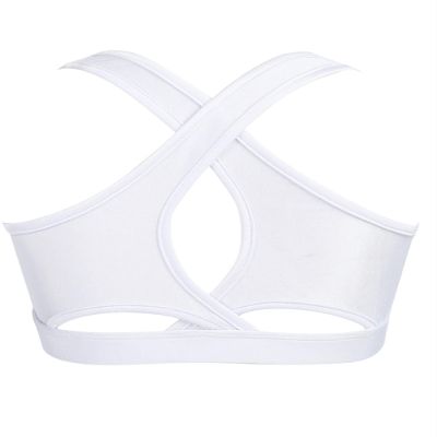 Loloda Kids Girls' Sleeveless Keyhole Back Crop Top Dance Gym Yoga Workout Sport Bra Camisole Dancewear White 8 Years