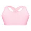 Loloda Kids Girls' Sleeveless Keyhole Back Crop Top Dance Gym Yoga Workout Sport Bra Camisole Dancewear Pink 12 Years view 2