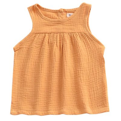 EISHOW Baby Outfits Unisex Girls Boys Cotton Linen Blend Tank Tops & Bloomers Basic Plain Shorts Sets Diaper Cover Underwear (12-18 Months,Yellow Tops,12 Months,18 Months)