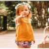 EISHOW Baby Outfits Unisex Girls Boys Cotton Linen Blend Tank Tops & Bloomers Basic Plain Shorts Sets Diaper Cover Underwear (12-18 Months,Yellow Tops,12 Months,18 Months) view 3