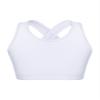 Loloda Kids Girls' Sleeveless Keyhole Back Crop Top Dance Gym Yoga Workout Sport Bra Camisole Dancewear White 6 Years view 2