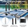 Goplus Kayak Roof Rack, 2 Pcs Folding J Bar Kayak Mount Rack for SUV Truck Car Crossbar, Include Ratchet Straps, Protective Foam Pad, Adjustable Universal Kayak Carrier for Canoe SUP Boat (Unilateral) view 4