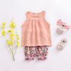 EISHOW Baby Outfits Unisex Girls Boys Cotton Linen Blend Tank Tops & Bloomers Basic Plain Shorts Sets Diaper Cover Underwear (2-3 Years,Pink Tops,2 Years,3 Years) view 4