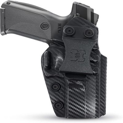 Kydex Holster for Ruger SR9 /40Concealed Carry Iwb Kydex Holster - by Houston - Lined Inside for Strong Retention and Maximum Protection - Reinforced Plastic Clip - Carbon Fiber - Lightweight Durable