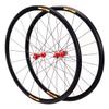 700C Wheelset for Road Bike Alloy Double Wall Rims Bicycle Wheel 28" Sealed Bearing C/V Brake QR 8 9 10 11S Cassette Flywheel (Size : Red hub) view 1