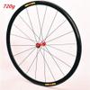 700C Wheelset for Road Bike Alloy Double Wall Rims Bicycle Wheel 28" Sealed Bearing C/V Brake QR 8 9 10 11S Cassette Flywheel (Size : Red hub) view 3