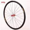700C Wheelset for Road Bike Alloy Double Wall Rims Bicycle Wheel 28" Sealed Bearing C/V Brake QR 8 9 10 11S Cassette Flywheel (Size : Red hub) view 4
