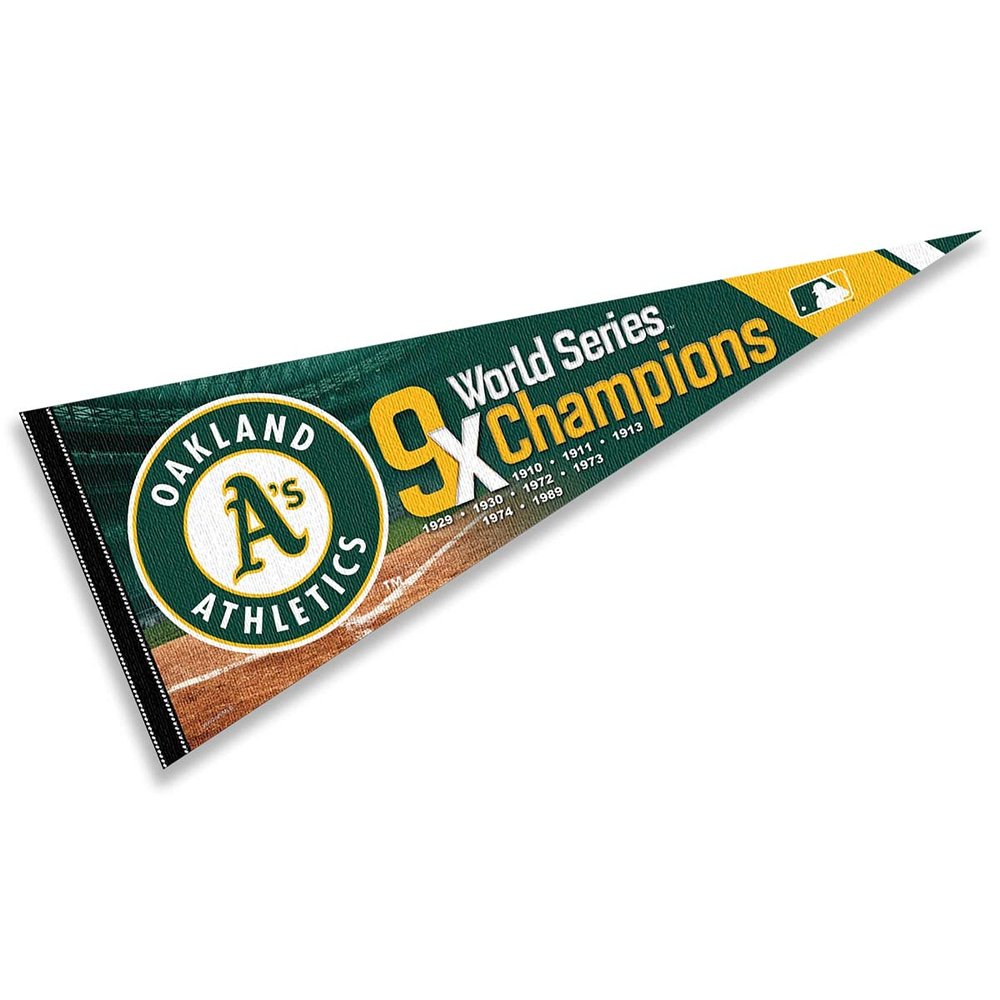 Athletics 9 Time Champions Pennant Flag