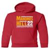 Baku Apparel Mahomes Tyreek Kansas City 2022 Boys Girls Youth Hooded Sweatshirt (Red, Youth - X-Large) view 1