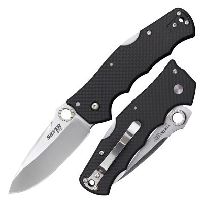 Cold Steel Silver Eye Elite Spear Point 3.5" S35VN Blade 4.875" Carbon Fiber Handle Light Everyday Carry Pocket Folding Knife