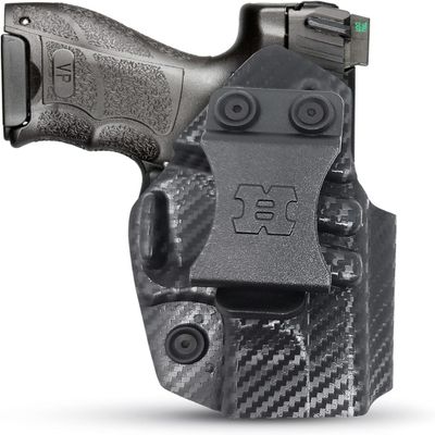 IWB Kydex Holster for H&K VP 9 SK - by Houston - Concealed Carry, Lined Inside for Strong Retention and Maximum Protection - Reinforced Plastic Clip - Carbon Fiber - Lightweight Durable