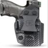 IWB Kydex Holster for H&K VP 9 SK - by Houston - Concealed Carry, Lined Inside for Strong Retention and Maximum Protection - Reinforced Plastic Clip - Carbon Fiber - Lightweight Durable view 1