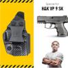 IWB Kydex Holster for H&K VP 9 SK - by Houston - Concealed Carry, Lined Inside for Strong Retention and Maximum Protection - Reinforced Plastic Clip - Carbon Fiber - Lightweight Durable view 2