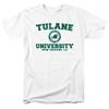 Tulane University Official Circle Logo Unisex Adult T Shirt,White, 4X-Large view 1