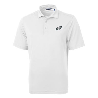 Cutter & Buck Men's White Philadelphia Eagles Big & Tall Virtue Eco Pique Recycled Polo