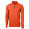 Cutter & Buck Men's Orange Chicago Bears Adapt Eco Knit Quarter-Zip Pullover Jacket view 1