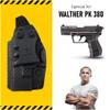 Concealed Carry Iwb Kydex Holster - by Houston | Lined Inside for Strong Retention and Maximum Protection | Reinforced Plastic Clip | Carbon Fiber | Lightweight Durable | for Walther PK 380 view 2