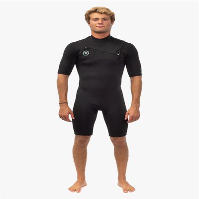 7 Seas 2-2 Short Sleeve Chest Zip Spring Wetsuit Black S