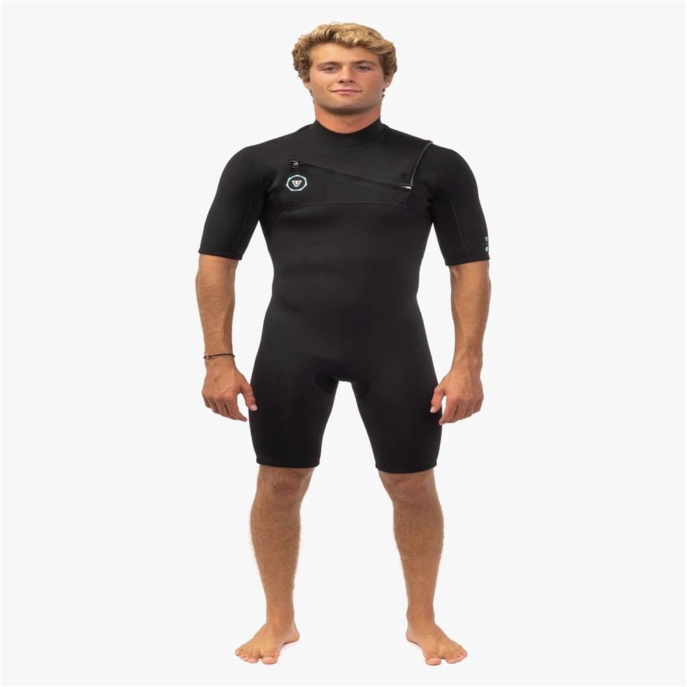 7 Seas 2-2 Short Sleeve Chest Zip Spring Wetsuit Black S