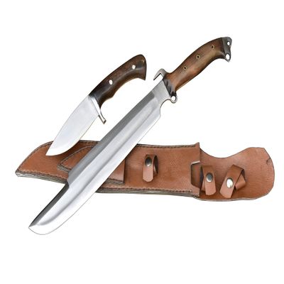 GK&CO. Kukri House- 14 Inch Blade Predator EUK Survival Machete Khukukri Military Knife with Small Utility-Handmade in Nepal