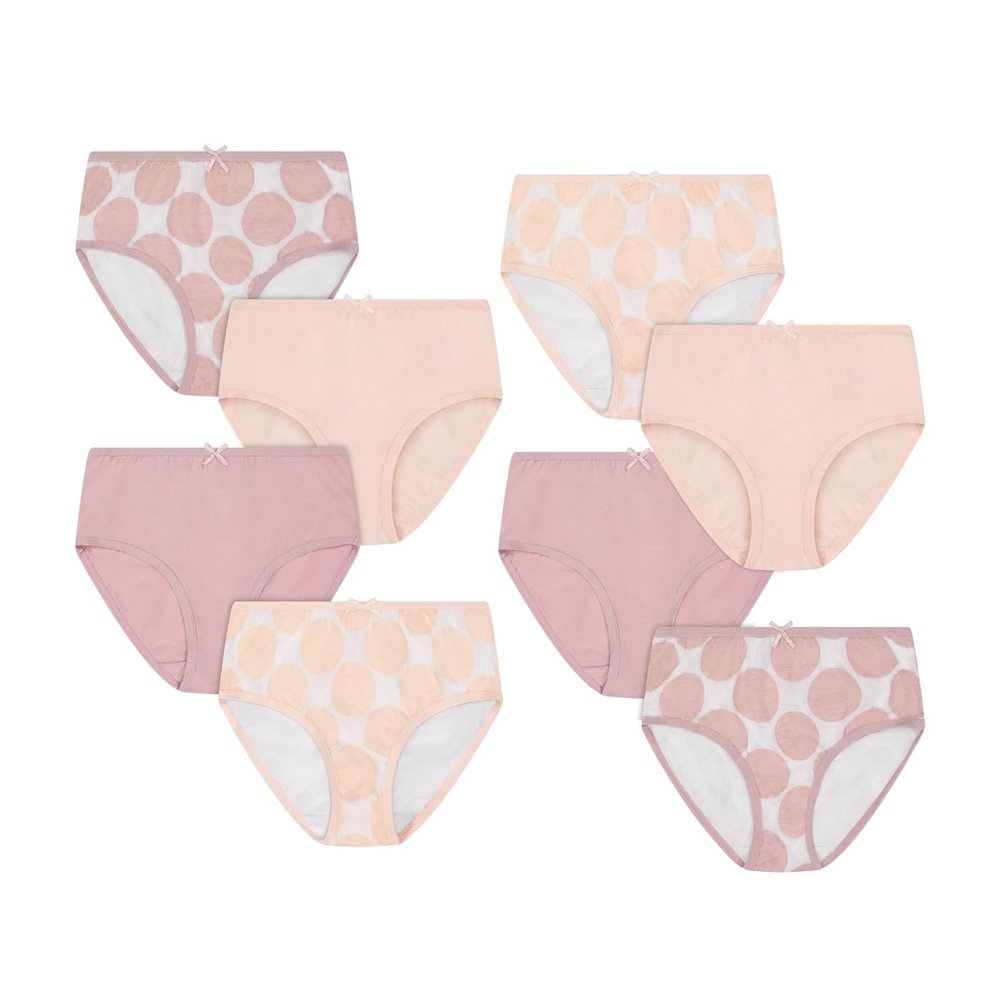 Buyless Fashion Little Girl Toddler Panties Assorted Prints Soft Cotton Big Kids Briefs Underwear 8 Pack - BW21-8-GD-4-5