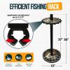 Rush Creek Creations 16-Rod Round Fishing Rod Holder for Garage, 360 Access Fishing Pole Holder for Rods, Reels, Gear, Accessories, and Tackle Box, Securely Holds 16 Rods, Bass view 3