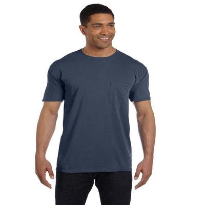 Comfort Colors Men's Adult Short Sleeve Pocket Tee, Style 6030 (XXX-Large, Denim)