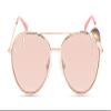 Skechers Girls Aviator Sunglasses, Rose Gold Frame with Pink Flash Lenses view 2