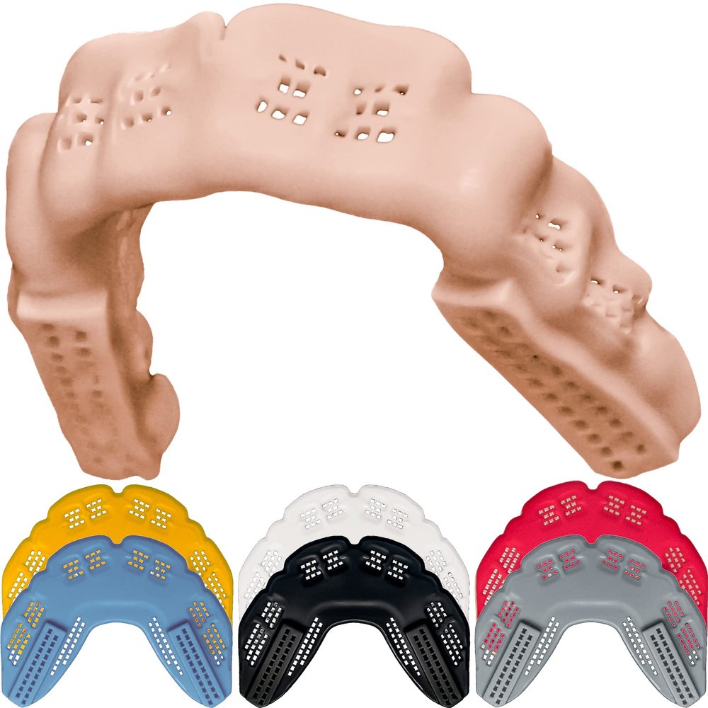 Bulletproof: Worlds Thinnest Most Breathable Mouthguard is 3X Stronger! BJJ Lacrosse Football Basketball MMA Wrestling Hockey Rugby Boxing Men Sports Mouth Guard Grinding Teeth Adult Youth Braces