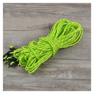 Reflective Tent Ropes 4pcs/Pack High Strength 2m Length Wind Rope with Buckle Outdoor Camping Windproof Accessories DaJiKan (Color : Green)