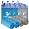 YQXCC 4 Pack Cooling Towels | 40"x12" | Cool for Neck and Face | Microfiber Soft Breathable Chilly | for Yoga, Sport, Golf, Gym, Camping, Running & More Activities view 1