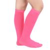 Century Star Pink Softball Socks Toddler Soccer Socks Knee High Tube Socks Three Stripes Cotton Cute Sport Stocking for Boys Girls 1 Pair Rosy Pink One Size view 2