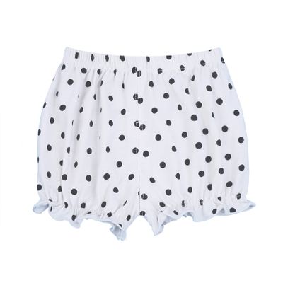 Yeahdor Infant Baby Girls Cotton Bloomer Shorts Diaper Cover Underwear Loose Harem Pants Beach Shorts Polka Dots White 2-3 Years